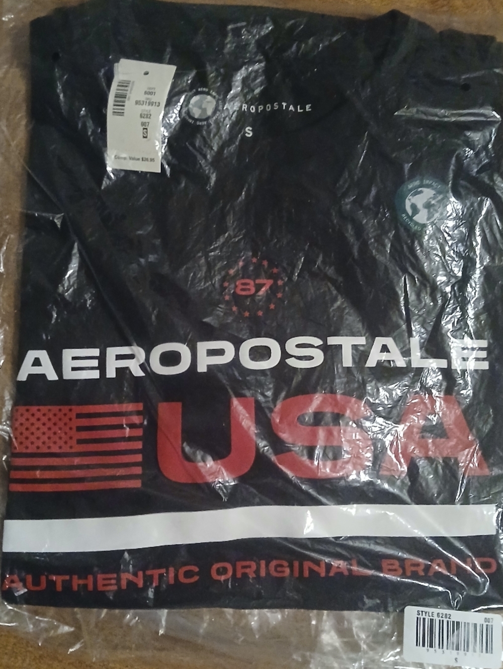 NWT>Mens Black Aero Tshirt- S - Picture 2 of 4